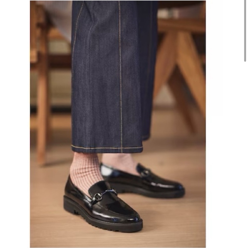 Franco Sarto Cason Black Patent Leather Like Loafer Size 9. Gucci look